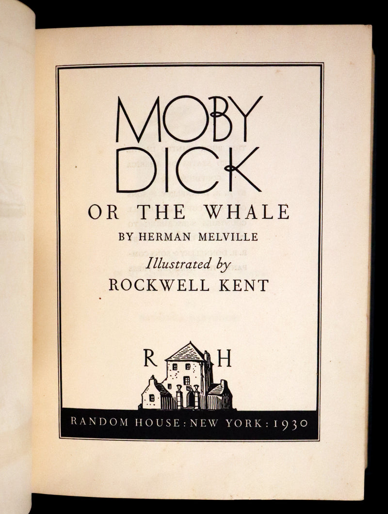 1930 Rare First Edition - MOBY DICK or The Whale by Melville, illustrated by Rockwell Kent.