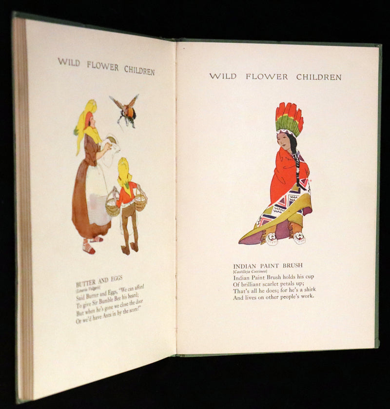 1918 Rare First Edition - WILD FLOWER CHILDREN The Little Playmates of the Fairies illustrated by Janet Laura Scott.