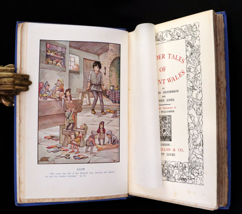 1921 Rare First Edition - FAIRY and WONDER TALES OF ANCIENT WALES Illustrated by Doris Williamson.