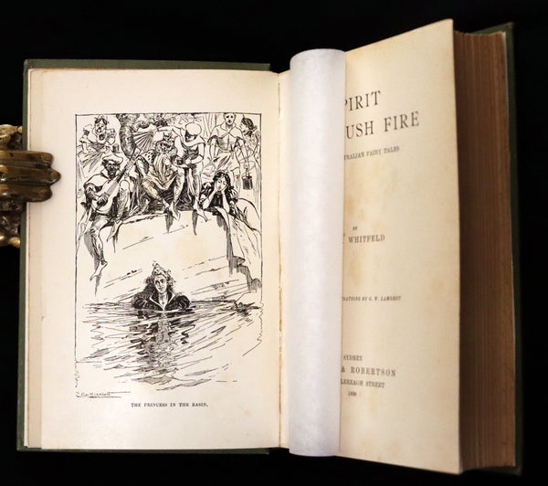 1898 Scarce 1stED - The SPIRIT of the BUSH FIRE & Other AUSTRALIAN FAIRY TALES by J.M Whitfeld.