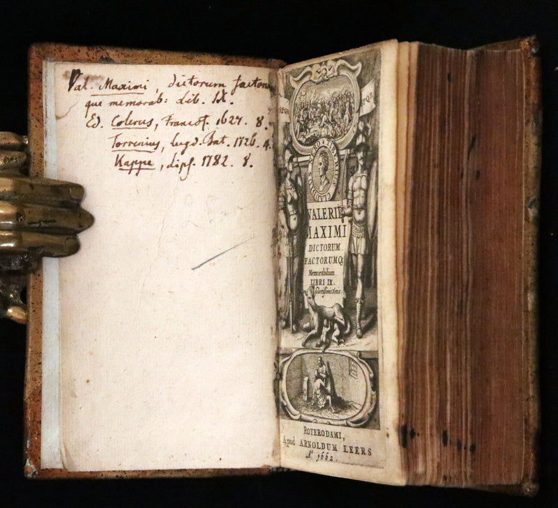 1662 Rare Latin Book - Valerius Maximus' Stories of Roman life. Dictorum, factorumque memorabilium libri IX.