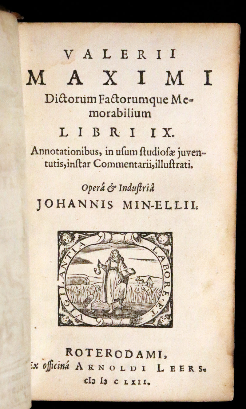 1662 Rare Latin Book - Valerius Maximus' Stories of Roman life. Dictorum, factorumque memorabilium libri IX.