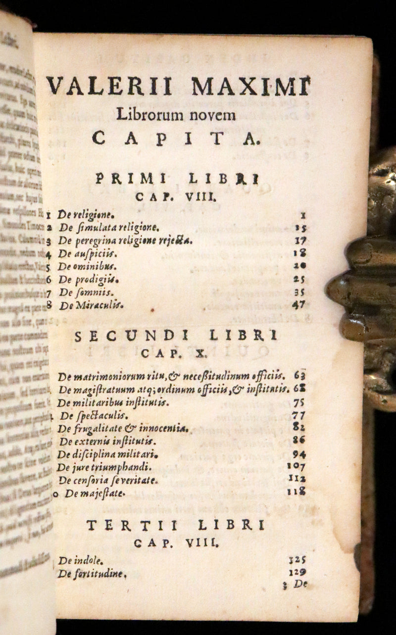 1662 Rare Latin Book - Valerius Maximus' Stories of Roman life. Dictorum, factorumque memorabilium libri IX.