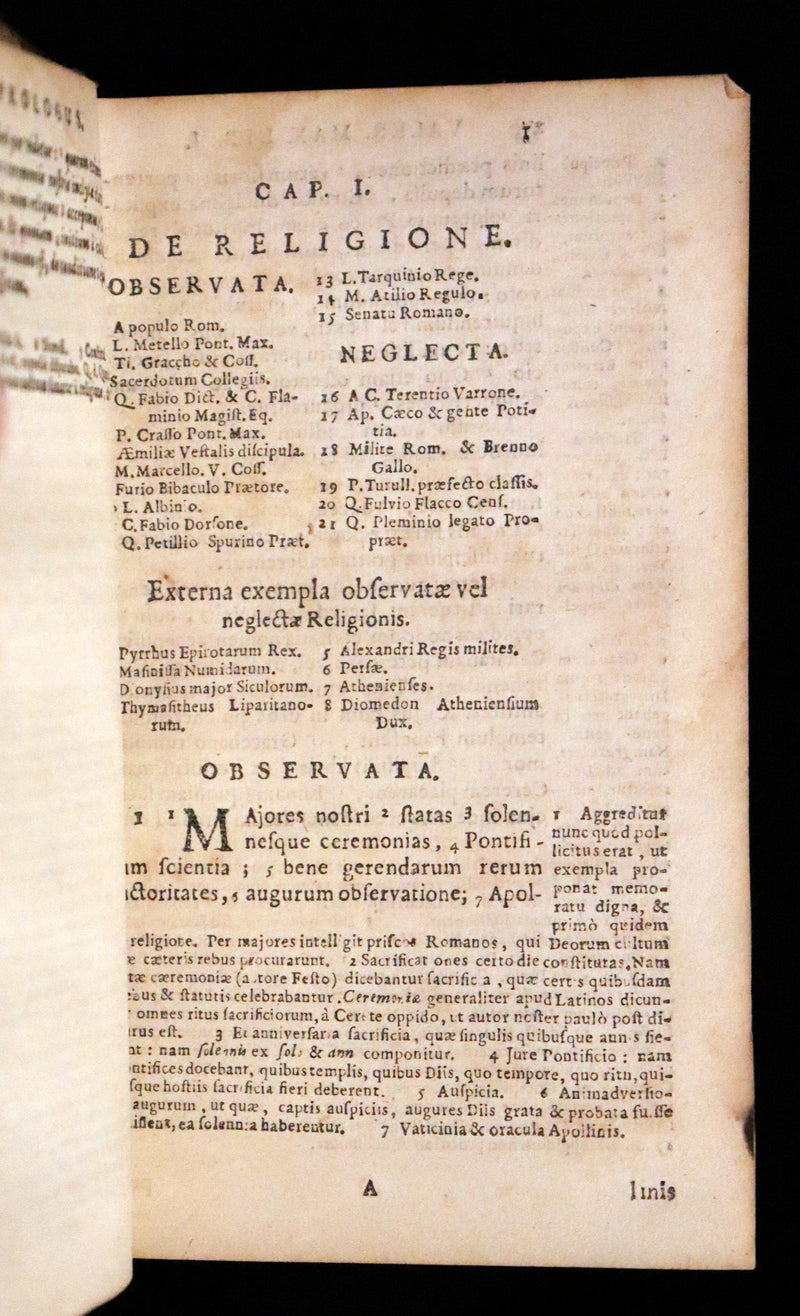 1662 Rare Latin Book - Valerius Maximus' Stories of Roman life. Dictorum, factorumque memorabilium libri IX.