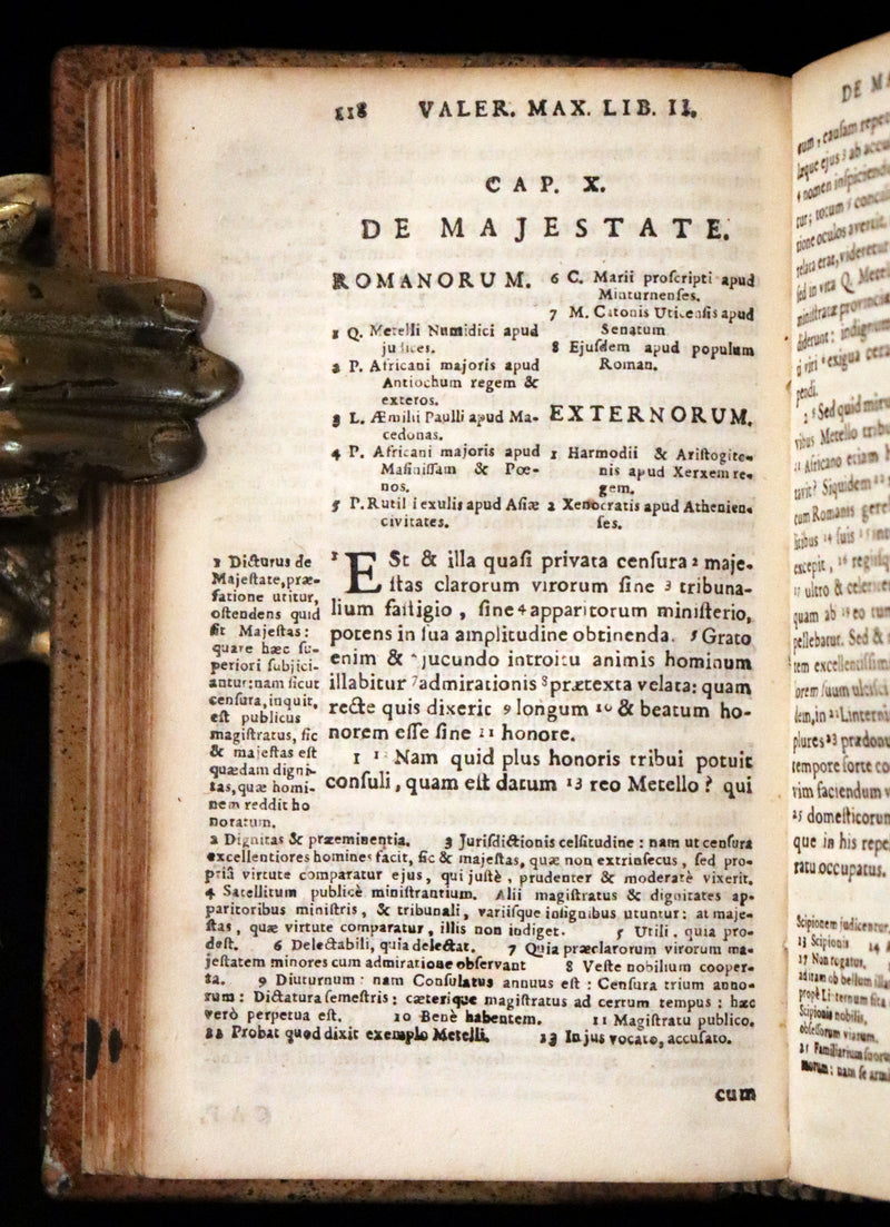 1662 Rare Latin Book - Valerius Maximus' Stories of Roman life. Dictorum, factorumque memorabilium libri IX.