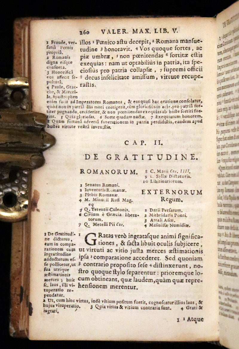 1662 Rare Latin Book - Valerius Maximus' Stories of Roman life. Dictorum, factorumque memorabilium libri IX.