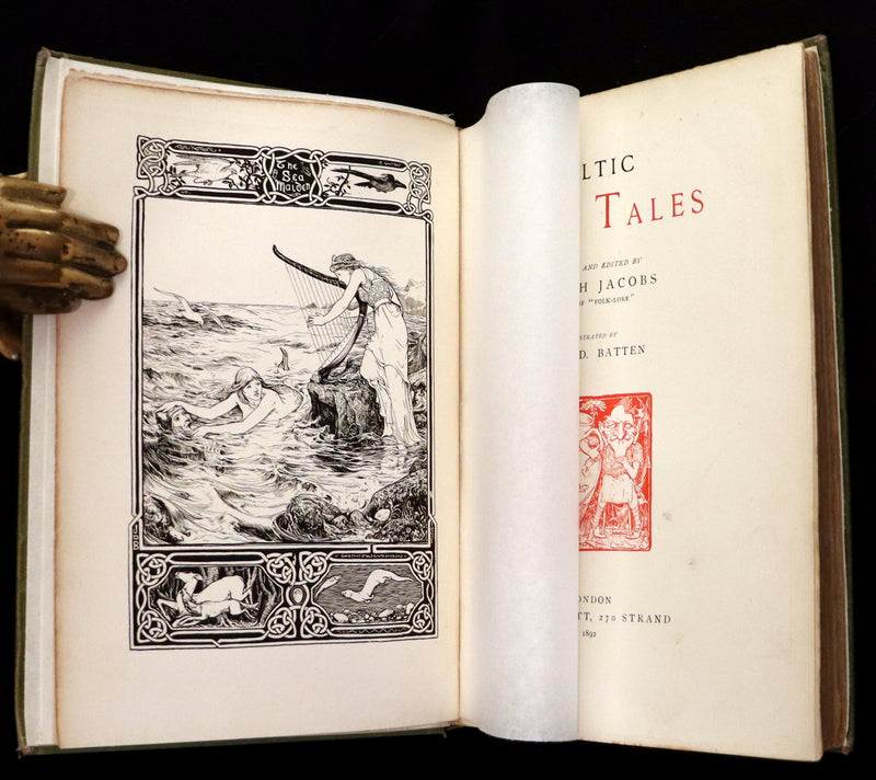 1892 Rare First Edition - CELTIC FAIRY TALES by J. Jacobs Illustrated by J.D. Batten.
