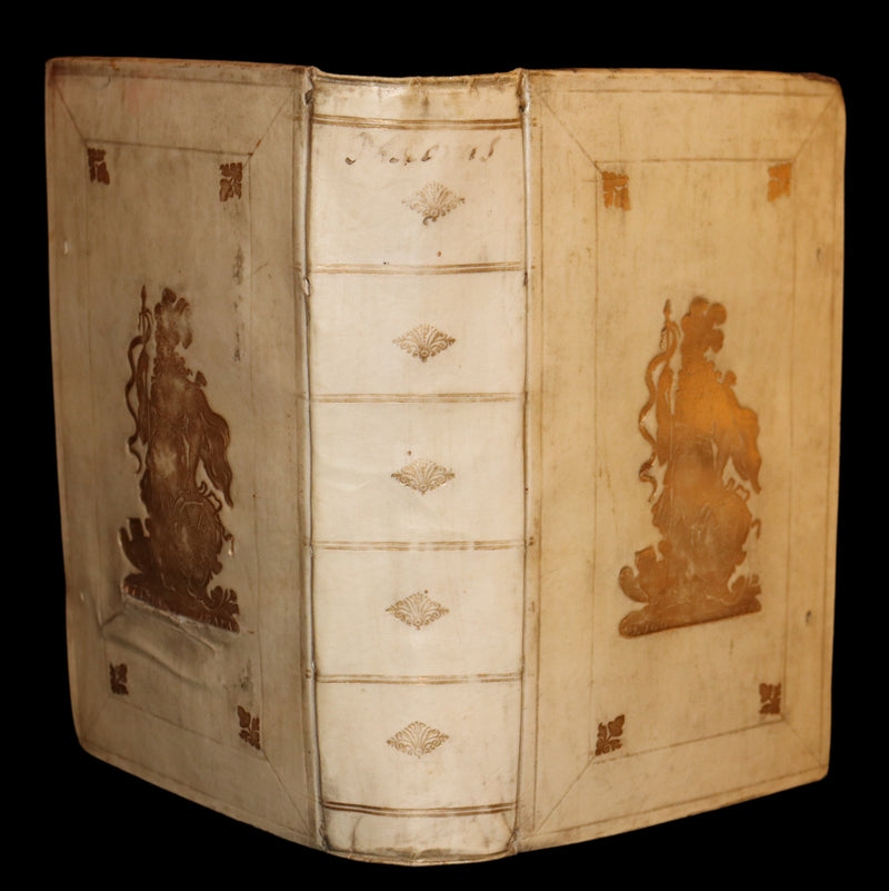 1718 Rare Latin Vellum Book - Phaedrus & AESOP'S FABLES, Fabularum Aesopiarum Libri V.