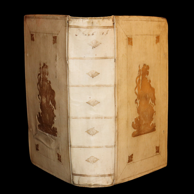 1718 Rare Latin Vellum Book - Phaedrus & AESOP'S FABLES, Fabularum Aesopiarum Libri V.