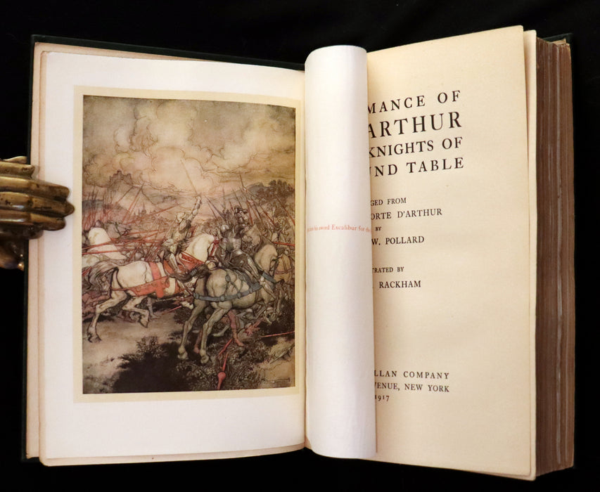 1917 Rare 1st Edition - ROMANCE of KING ARTHUR and His KNIGHTS of the Round Table illustrated by RACKHAM.