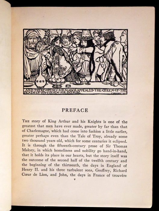 1917 Rare 1st Edition - ROMANCE of KING ARTHUR and His KNIGHTS of the Round Table illustrated by RACKHAM.