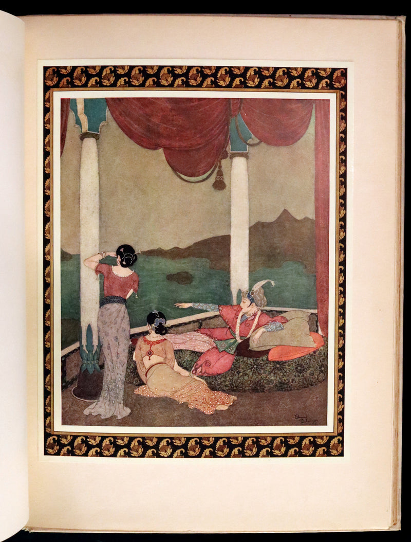 1913 Rare First Edition - Princess Badoura. A Tale from the Arabian Nights by Laurence Housman. Illustrated by Edmund Dulac.