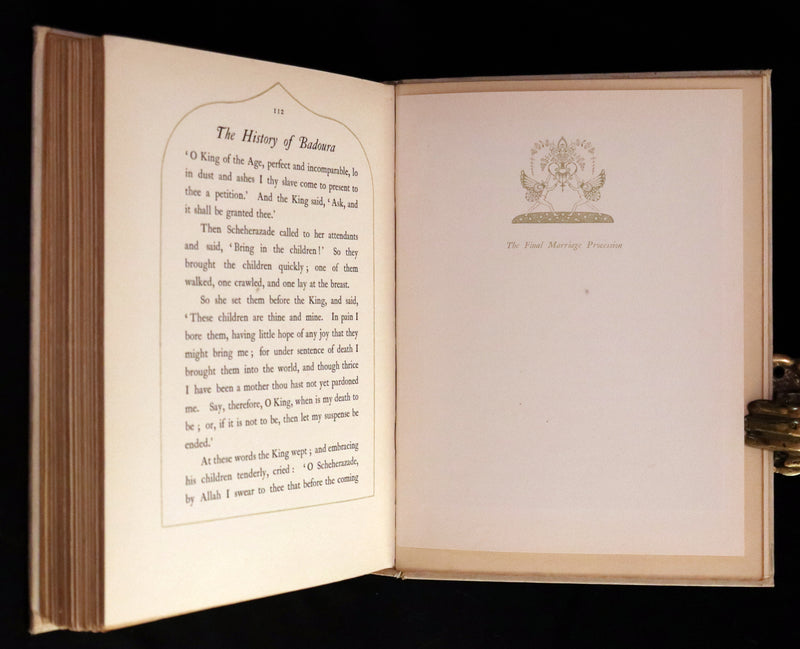 1913 Rare First Edition - Princess Badoura. A Tale from the Arabian Nights by Laurence Housman. Illustrated by Edmund Dulac.