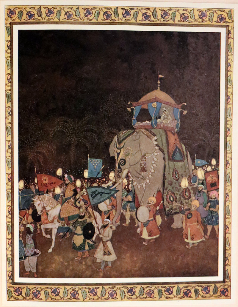 1913 Rare First Edition - Princess Badoura. A Tale from the Arabian Nights by Laurence Housman. Illustrated by Edmund Dulac.