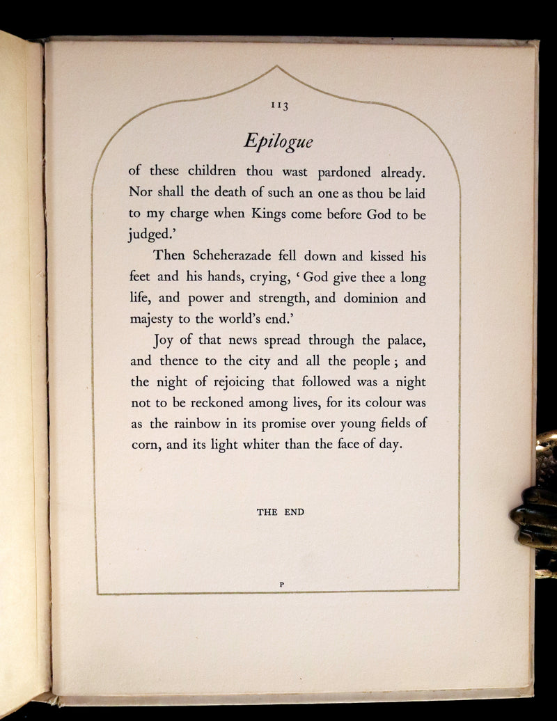 1913 Rare First Edition - Princess Badoura. A Tale from the Arabian Nights by Laurence Housman. Illustrated by Edmund Dulac.