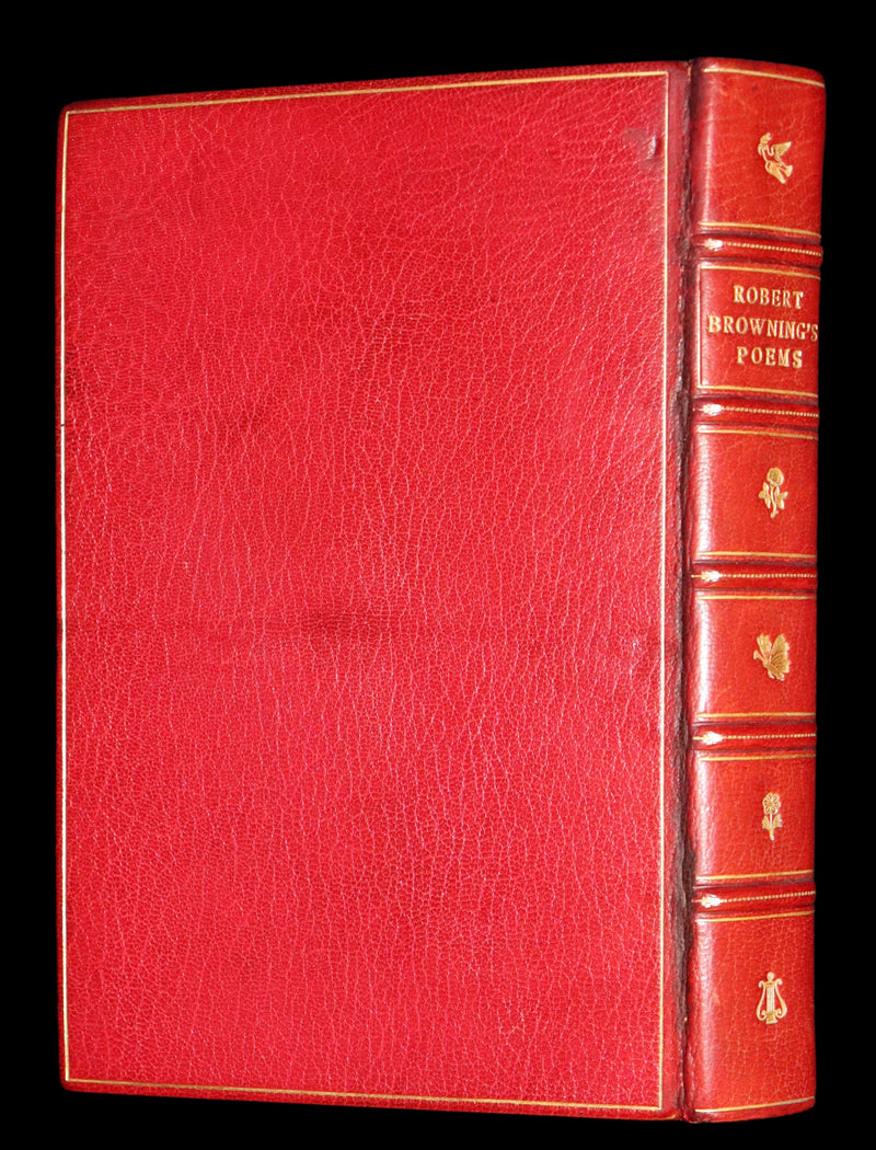 1917 Nice Sangorski Morocco Binding - Poems of Robert Browning.