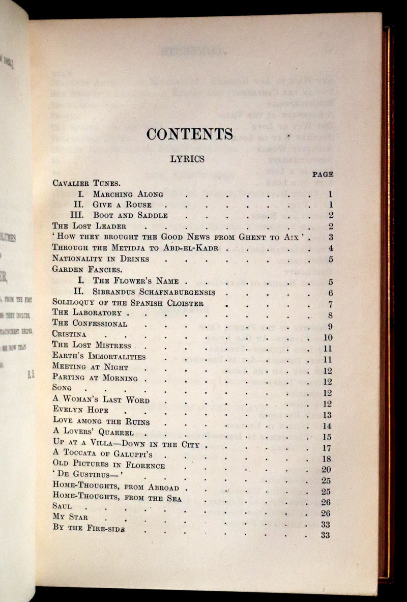 1917 Nice Sangorski Morocco Binding - Poems of Robert Browning.
