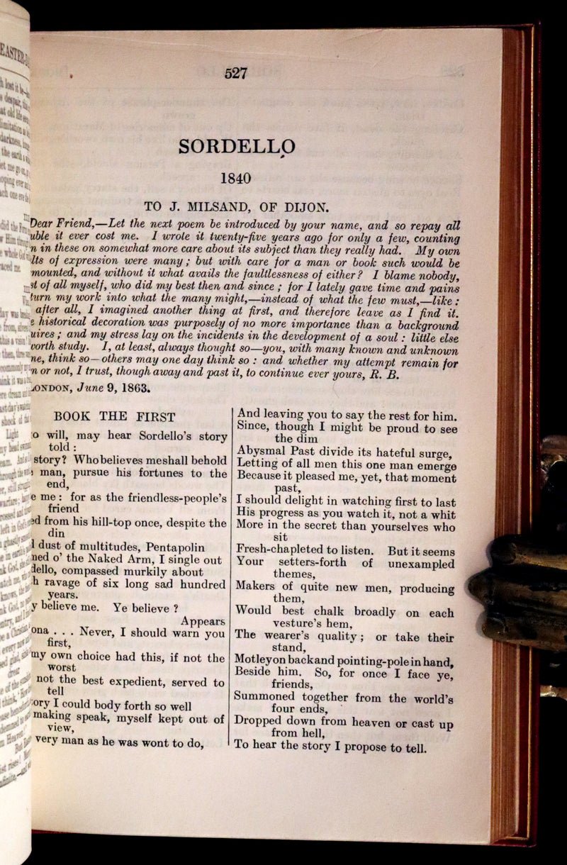 1917 Nice Sangorski Morocco Binding - Poems of Robert Browning.