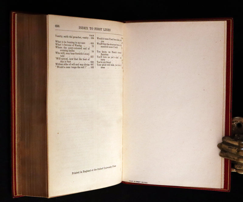 1917 Nice Sangorski Morocco Binding - Poems of Robert Browning.