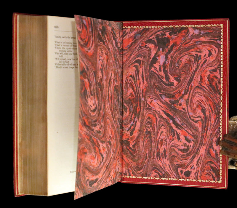 1917 Nice Sangorski Morocco Binding - Poems of Robert Browning.