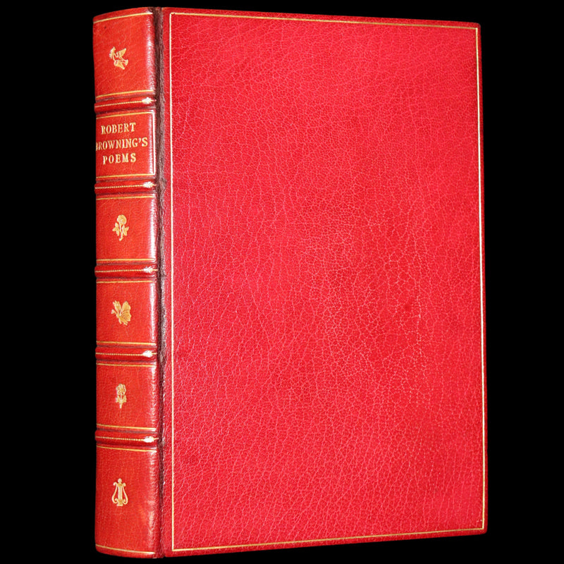 1917 Nice Sangorski Morocco Binding - Poems of Robert Browning.