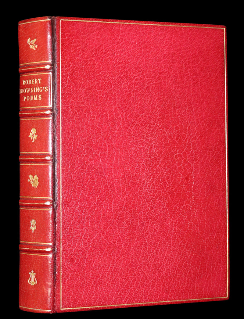 1917 Nice Sangorski Morocco Binding - Poems of Robert Browning.