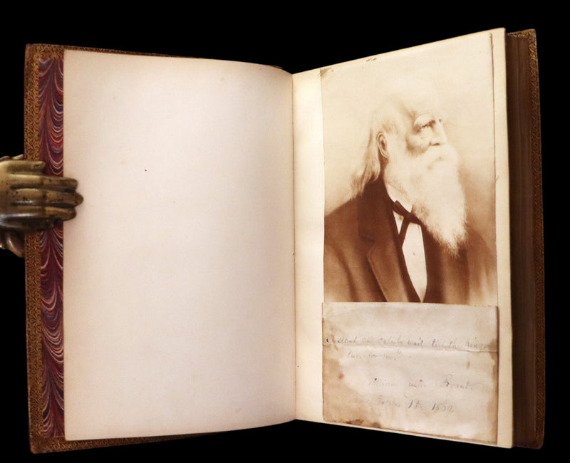 1854 Rare with William Cullen Bryant Signature - POEMS by William Cullen Bryant. Illustrated.