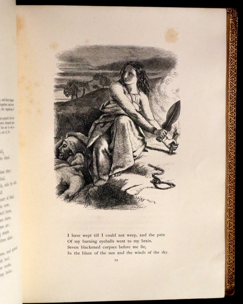 1854 Rare with William Cullen Bryant Signature - POEMS by William Cullen Bryant. Illustrated.