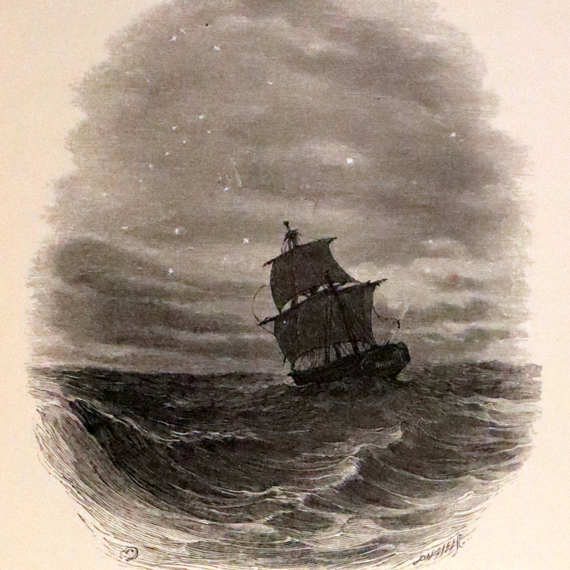 1854 Rare with William Cullen Bryant Signature - POEMS by William Cullen Bryant. Illustrated.