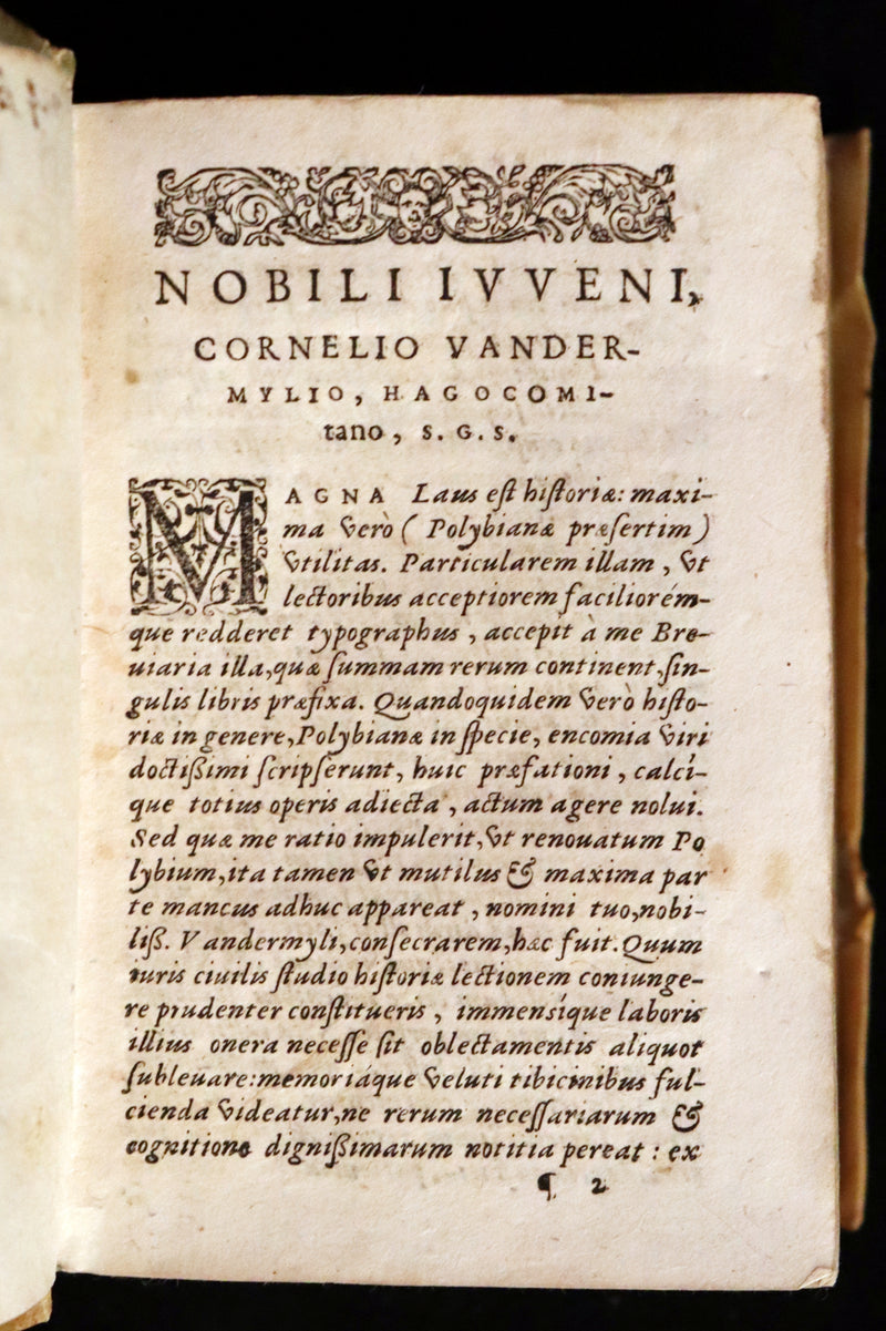 1597 Rare Latin Vellum Book - Polybius - Roman Republic's Histories - Megalopolitani Historiarum.