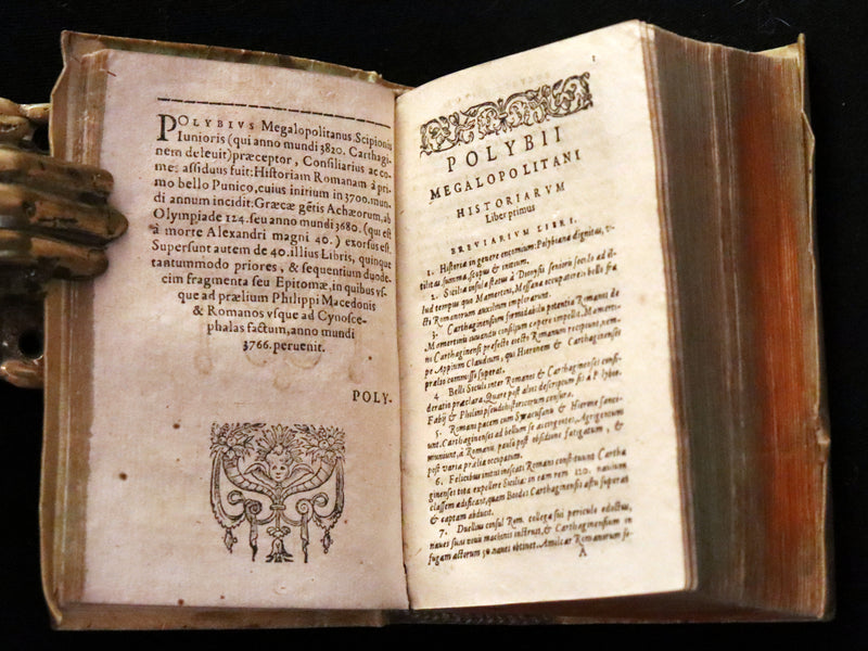 1597 Rare Latin Vellum Book - Polybius - Roman Republic's Histories - Megalopolitani Historiarum.