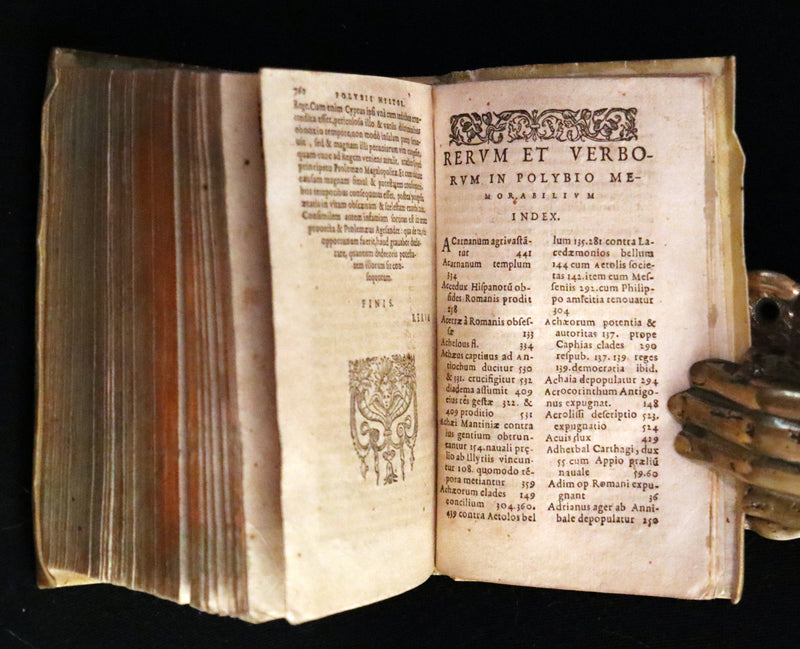 1597 Rare Latin Vellum Book - Polybius - Roman Republic's Histories - Megalopolitani Historiarum.