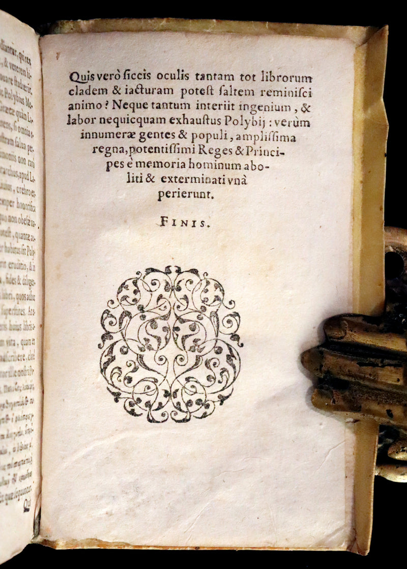 1597 Rare Latin Vellum Book - Polybius - Roman Republic's Histories - Megalopolitani Historiarum.