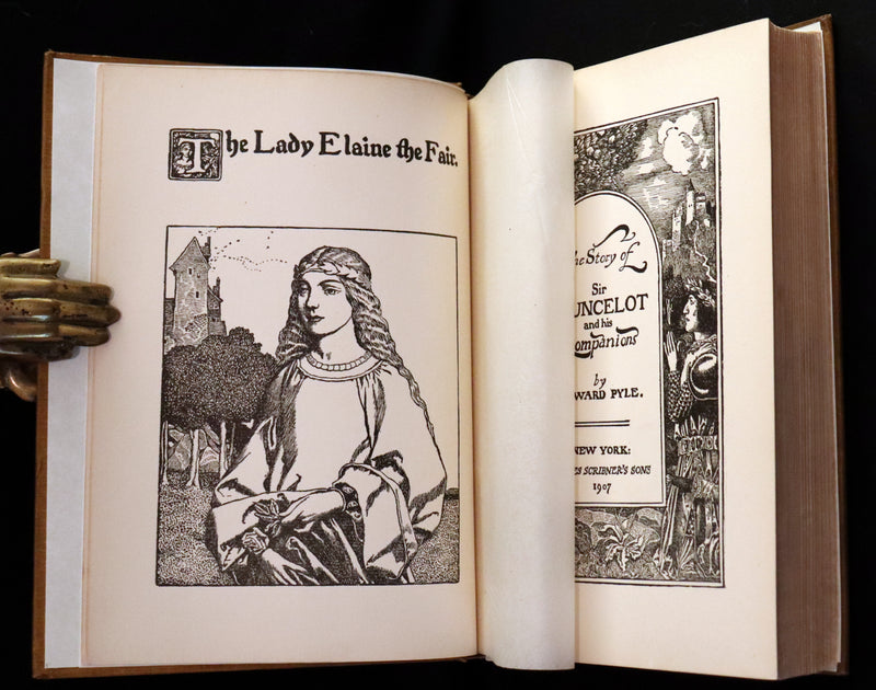 1907 Rare First Edition - King Arthur Tales, THE STORY OF Sir LANCELOT and his COMPANIONS by Howard Pyle.
