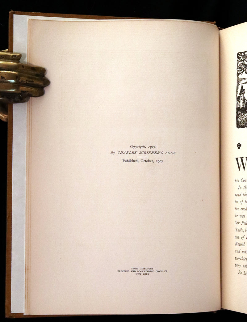 1907 Rare First Edition - King Arthur Tales, THE STORY OF Sir LANCELOT and his COMPANIONS by Howard Pyle.