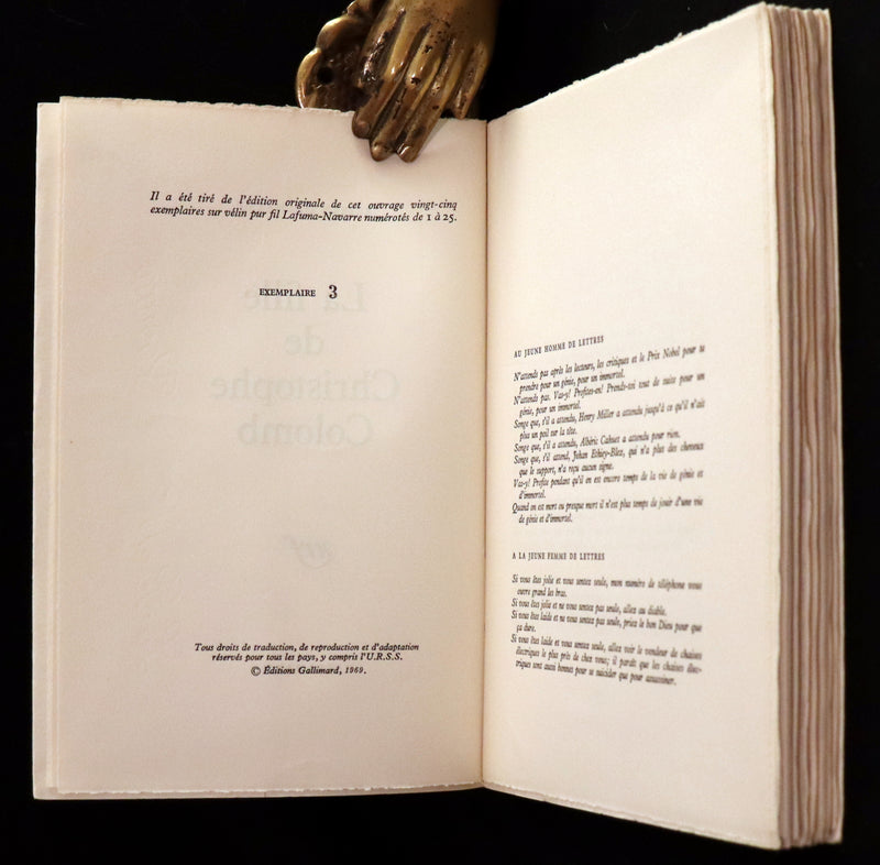 1969 Scarce Limited First French Edition - La Fille de Christophe Colomb by Réjean Ducharme.