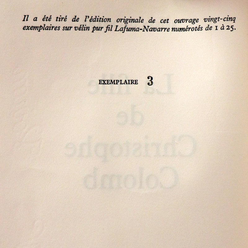 1969 Scarce Limited First French Edition - La Fille de Christophe Colomb by Réjean Ducharme.