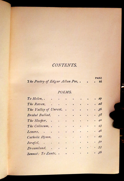 1895 Rare Book - The Raven and other POEMS by Edgar Allan POE.