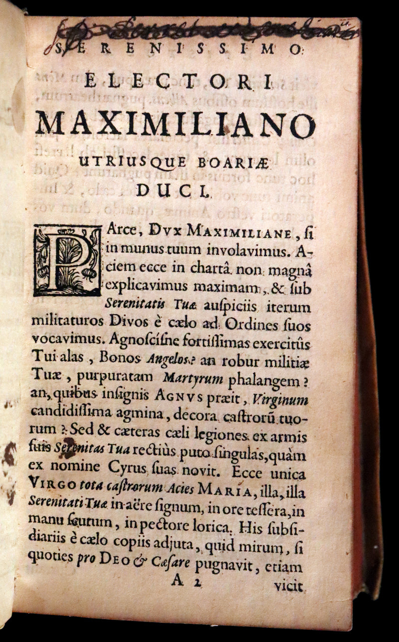 1637 Rare Latin Vellum Book - Jesuit Andreas Brunner - FASTI MARIANI.
