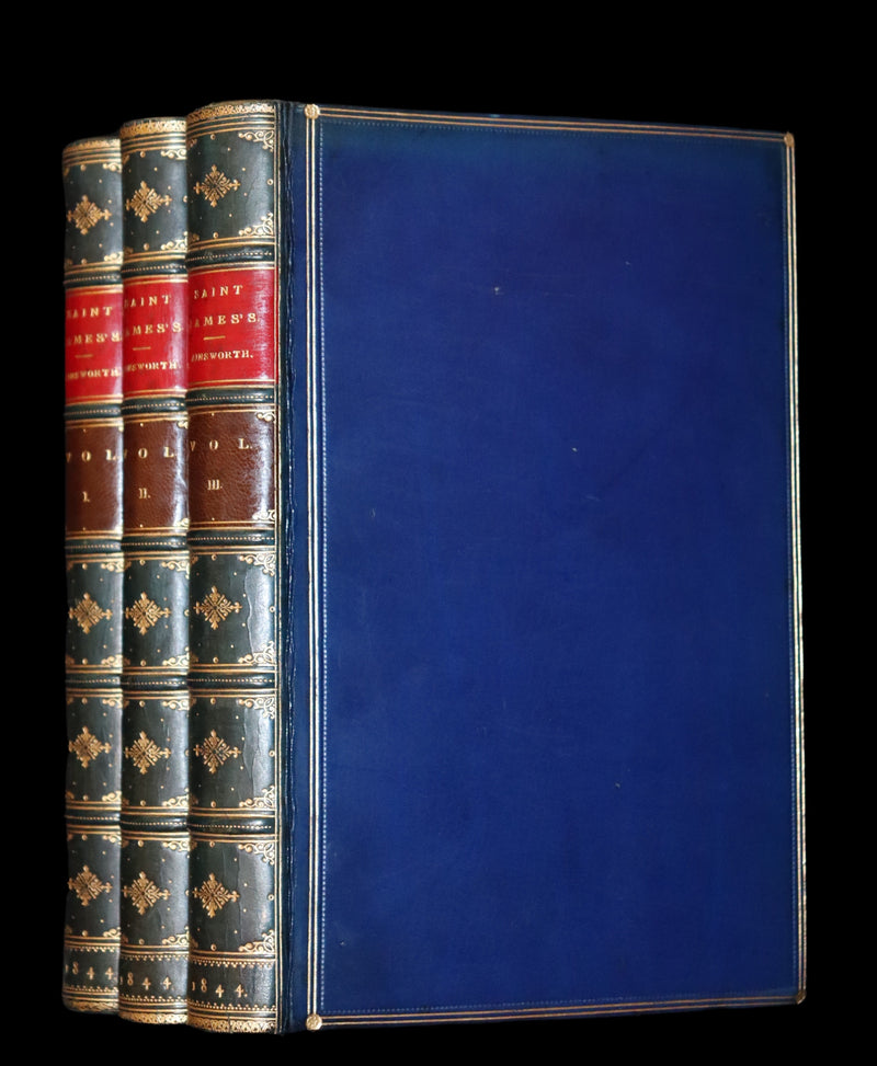 1844 Rare First Edition - Saint James's: or, The Court of Queen Anne by William Harrison Ainsworth illustrated by Cruikshank.