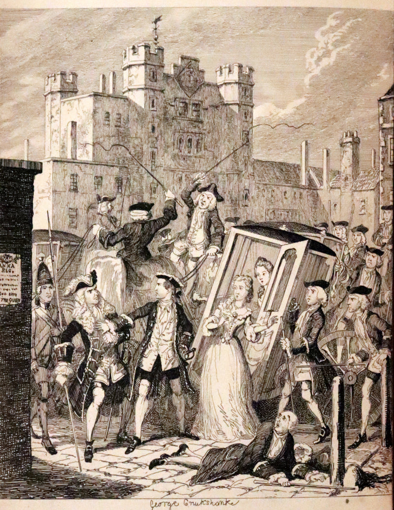 1844 Rare First Edition - Saint James's: or, The Court of Queen Anne by William Harrison Ainsworth illustrated by Cruikshank.