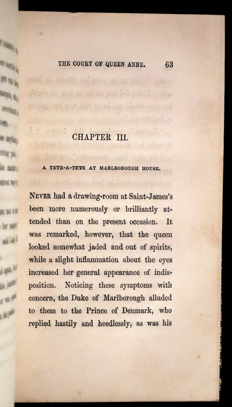 1844 Rare First Edition - Saint James's: or, The Court of Queen Anne by William Harrison Ainsworth illustrated by Cruikshank.