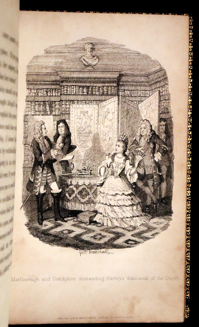 1844 Rare First Edition - Saint James's: or, The Court of Queen Anne by William Harrison Ainsworth illustrated by Cruikshank.