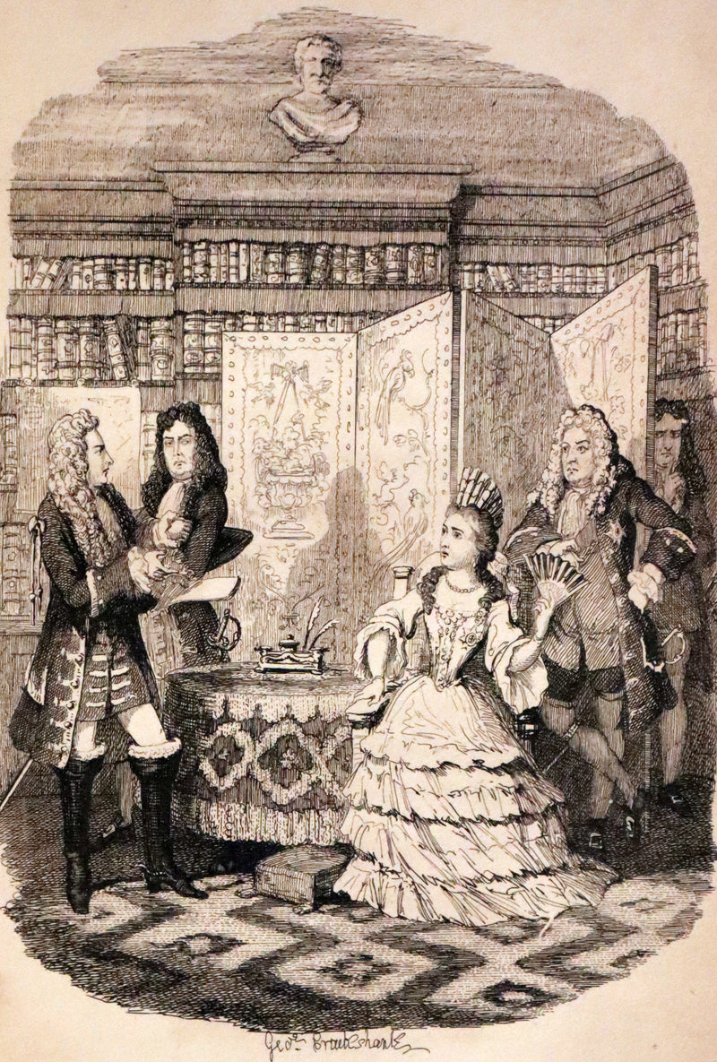 1844 Rare First Edition - Saint James's: or, The Court of Queen Anne by William Harrison Ainsworth illustrated by Cruikshank.