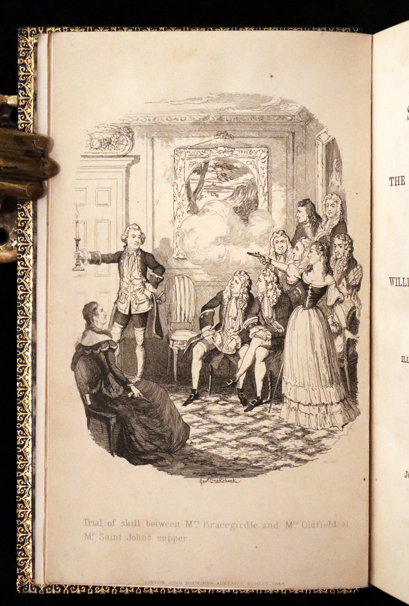 1844 Rare First Edition - Saint James's: or, The Court of Queen Anne by William Harrison Ainsworth illustrated by Cruikshank.