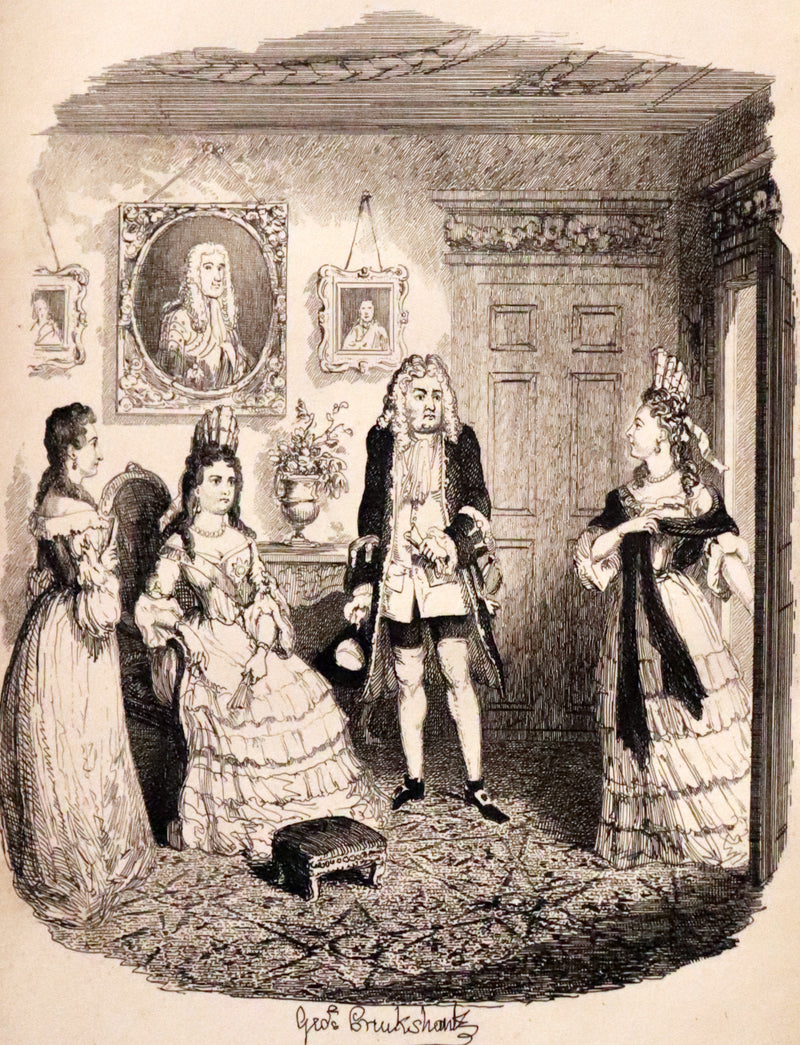 1844 Rare First Edition - Saint James's: or, The Court of Queen Anne by William Harrison Ainsworth illustrated by Cruikshank.