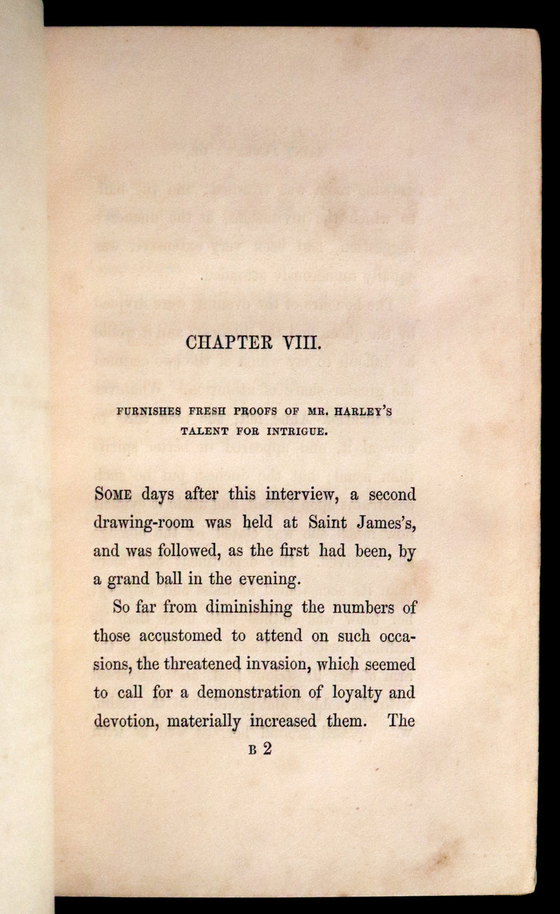 1844 Rare First Edition - Saint James's: or, The Court of Queen Anne by William Harrison Ainsworth illustrated by Cruikshank.