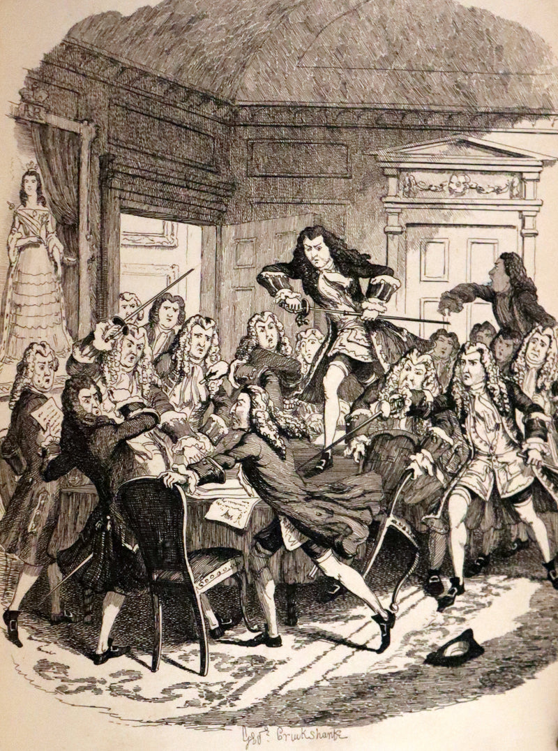 1844 Rare First Edition - Saint James's: or, The Court of Queen Anne by William Harrison Ainsworth illustrated by Cruikshank.