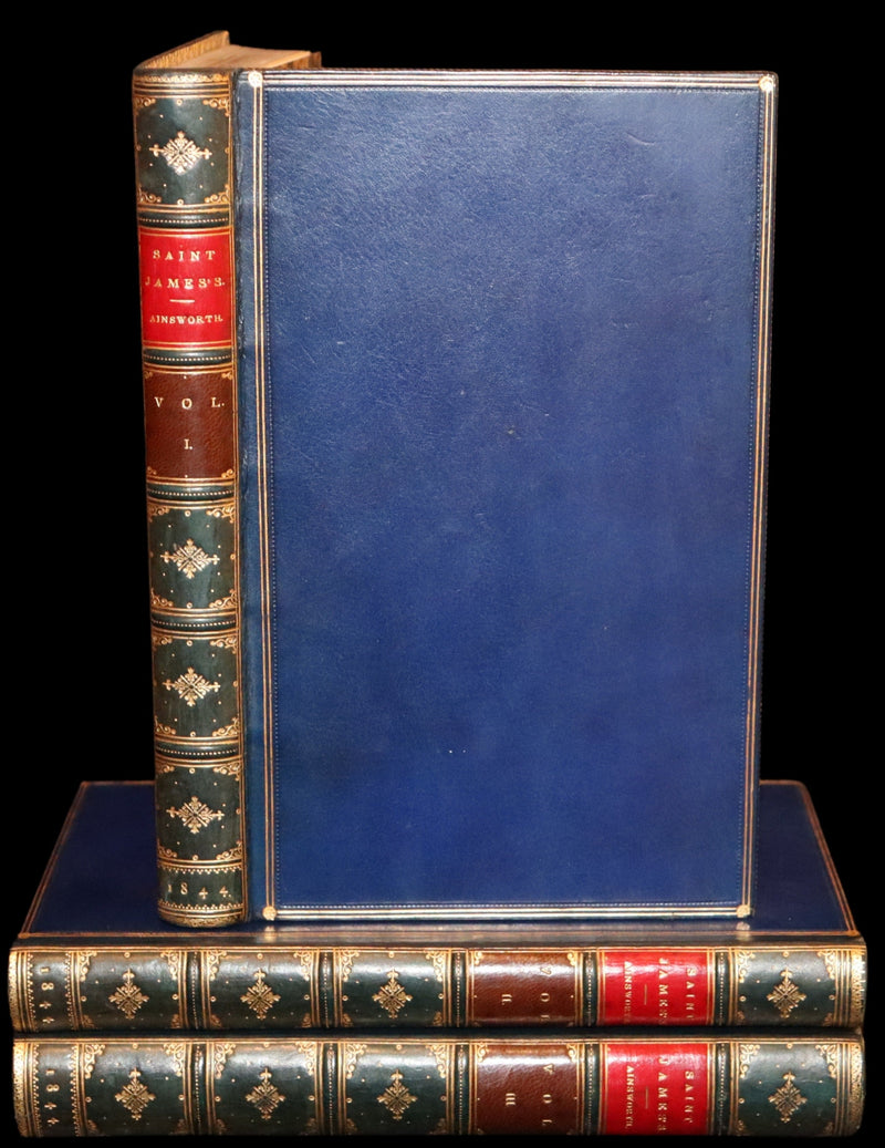 1844 Rare First Edition - Saint James's: or, The Court of Queen Anne by William Harrison Ainsworth illustrated by Cruikshank.