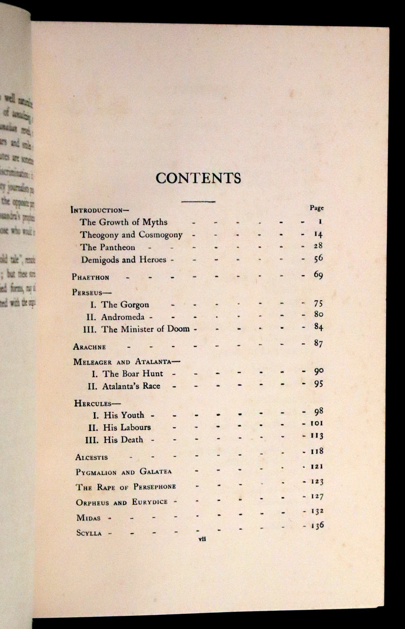 1912 Rare First Edition - Ancient Greece CLASSIC MYTH AND LEGEND by A. R. Hope Moncrieff.